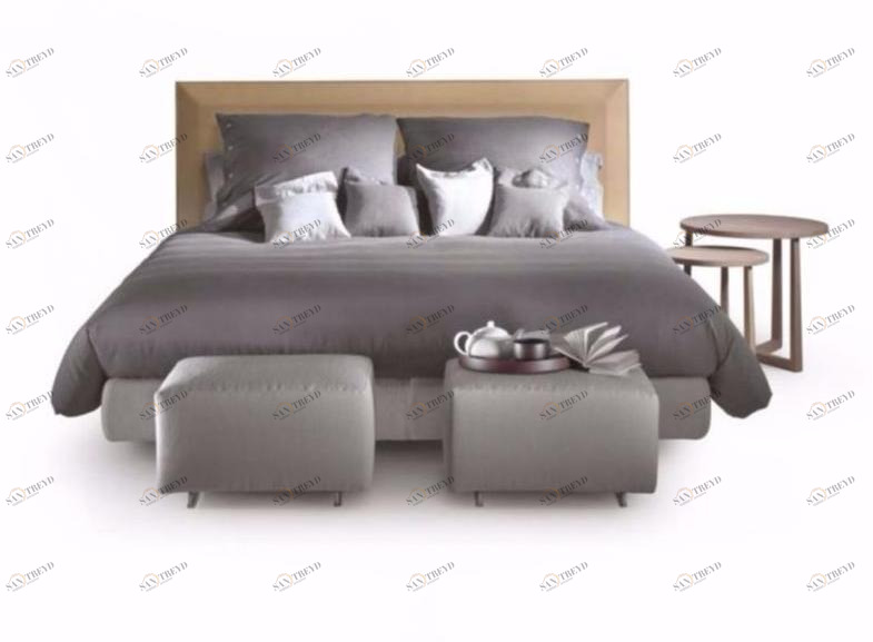 Flexform Двуспальная кровать с обитым кожей изголовьем Eden sun-id-1425493