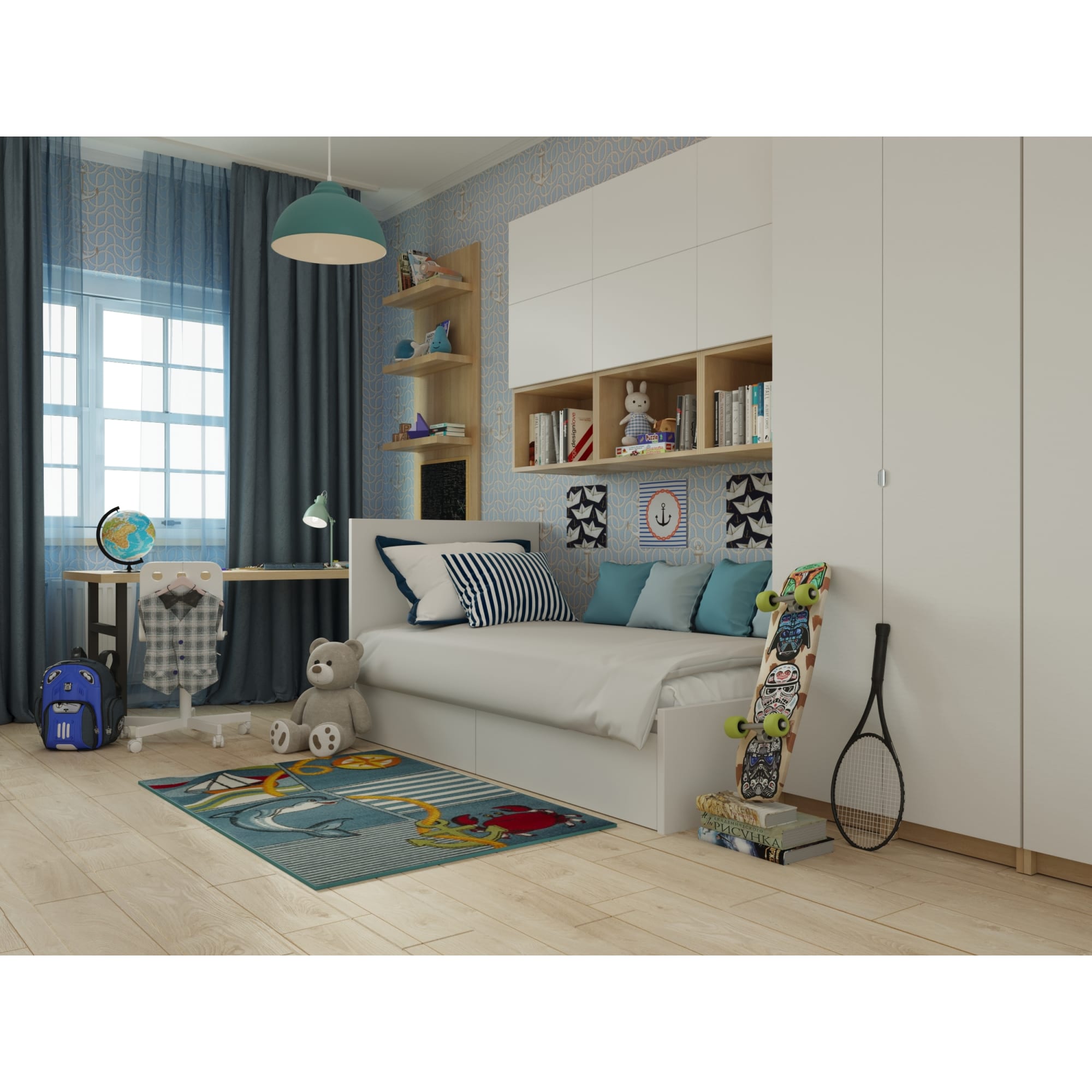 81965215 Дверь для шкафа МФ 38x59.6x1.6 см цвет белый глянец Lion Santreyd  - Вид №8