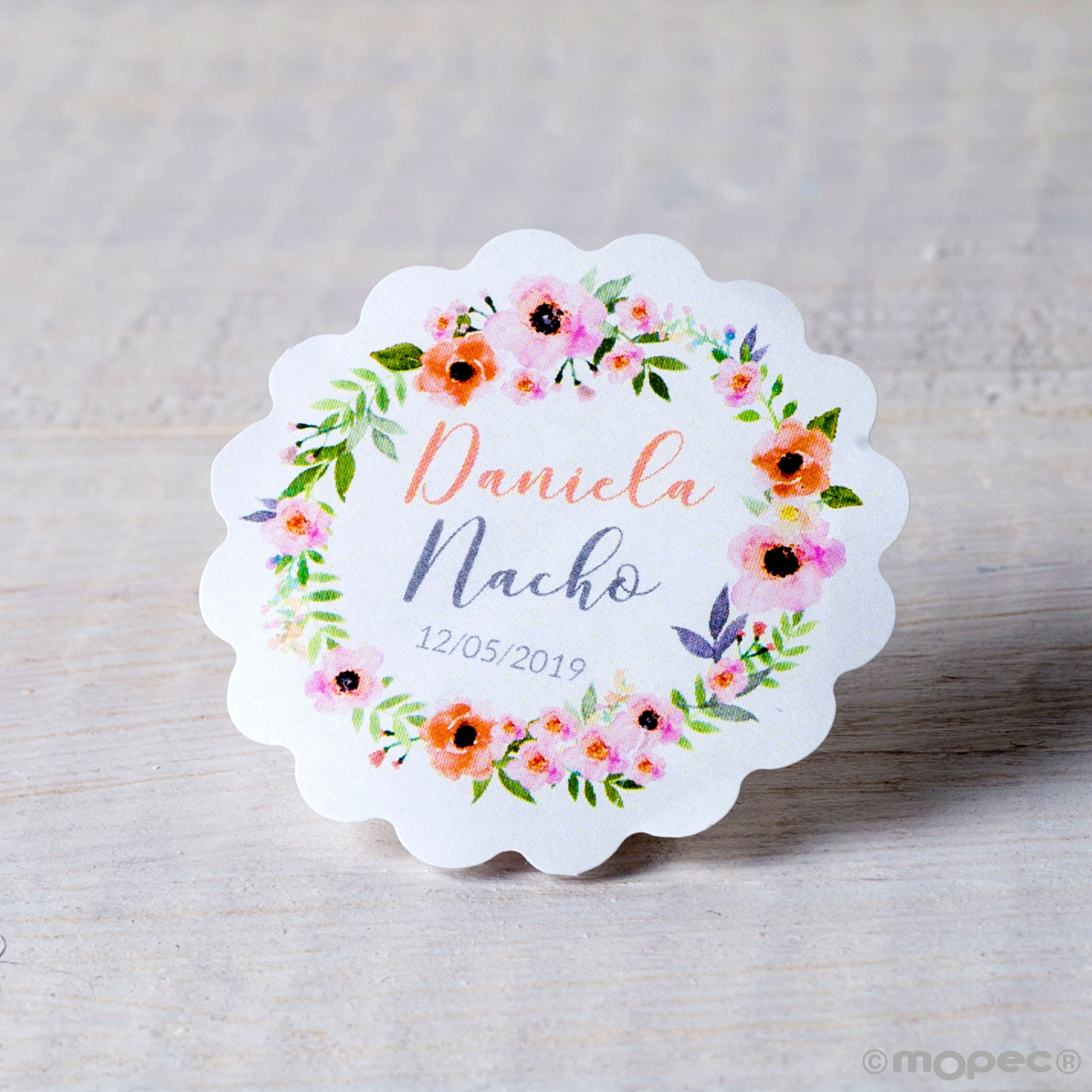 X454 PERS. 120 Наклейки с волнами «корона цветов» Dekoraniaevents Bodas 