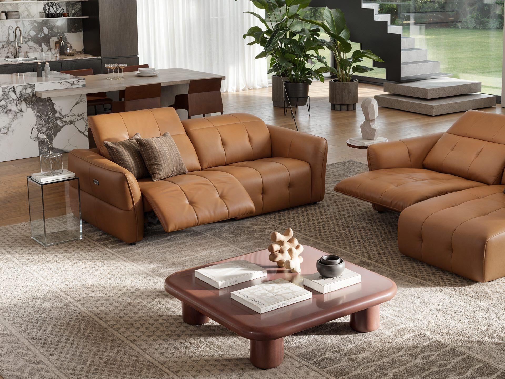 3-местный кожаный диван Sofanella Maranello ARCH-00090996