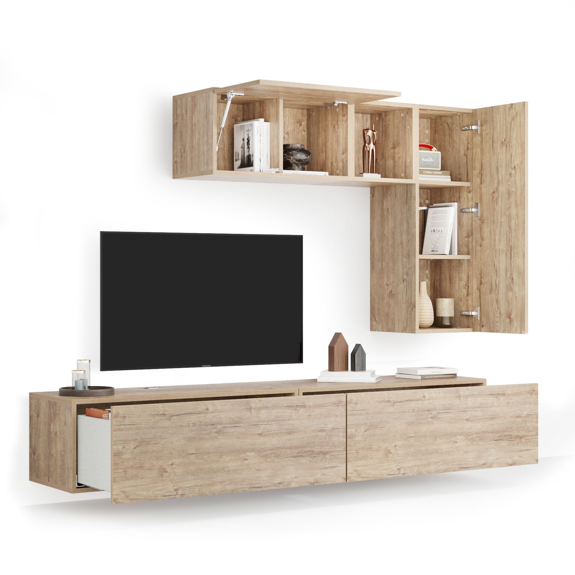 Модульная оборудованная стена установленная стеной в меламинированном Mobili Fiver Easy ARCH-00044646 - Вид №55