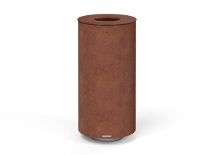 Держатель для мусора из нержавеющей стали Corten™ с крышкой и пепельницей