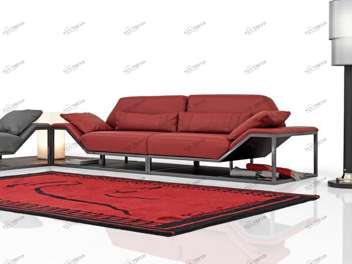 Tonino Lamborghini Casa 3-х местный кожаный диван с обивкой Long beach modern sun-id-1420419