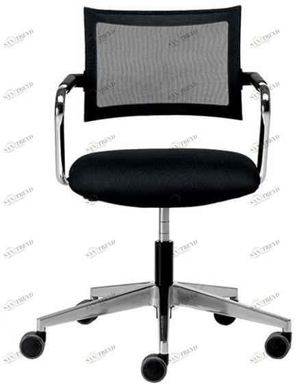 VAGHI Вращающийся стул с алюминиевым основанием и сетчатой ​​спинкой Expo light guest Lxon/lxoe/qxon