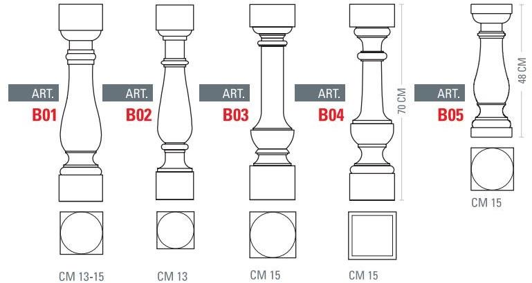 PIMAR Каменная балюстрада Лечче  B05_15  - Вид №1