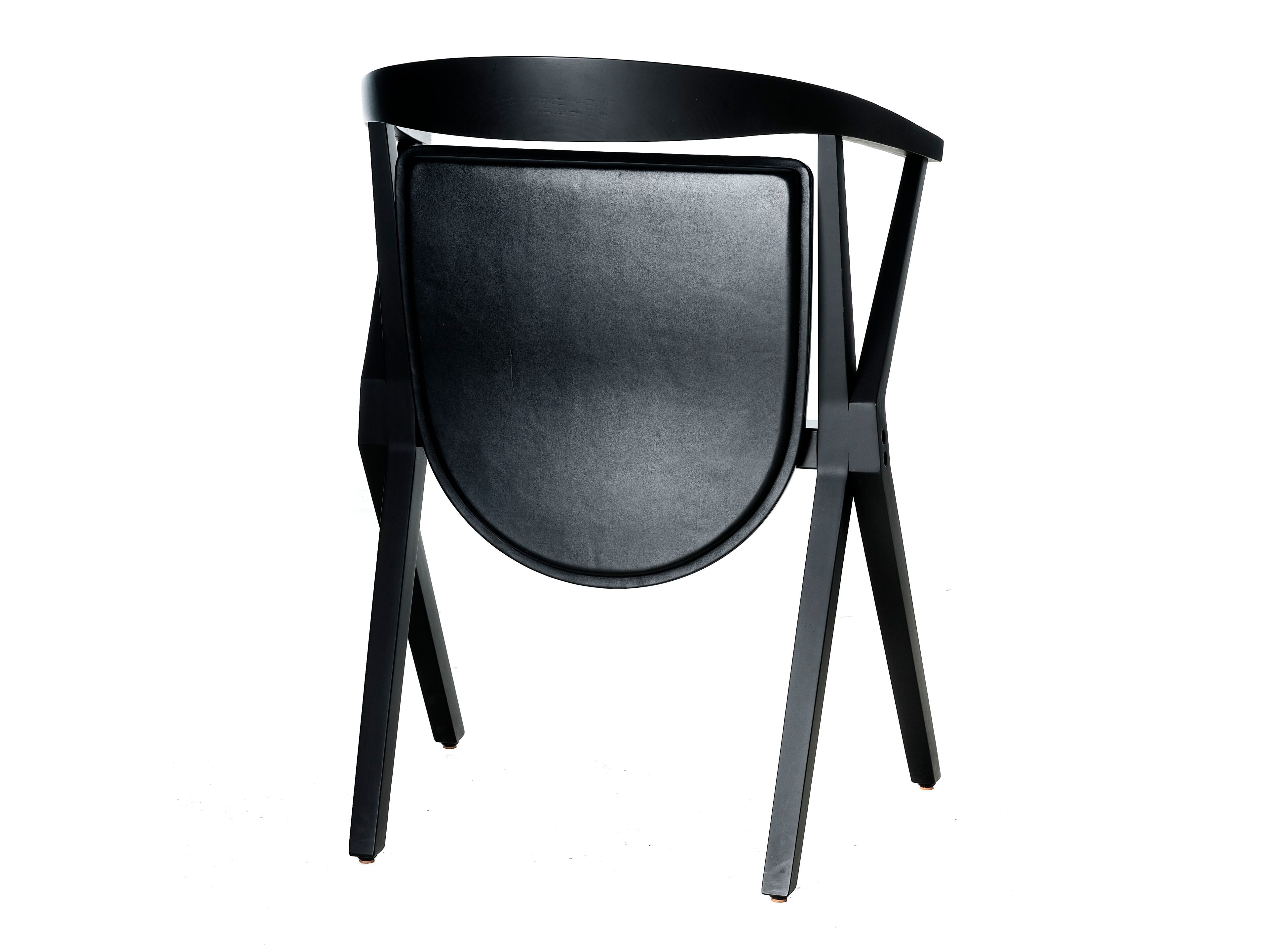 Деревянный складной стул с подлокотниками со встроенной подушкой BD Barcelona CHAIR B ARCH-00093134 - Вид №2