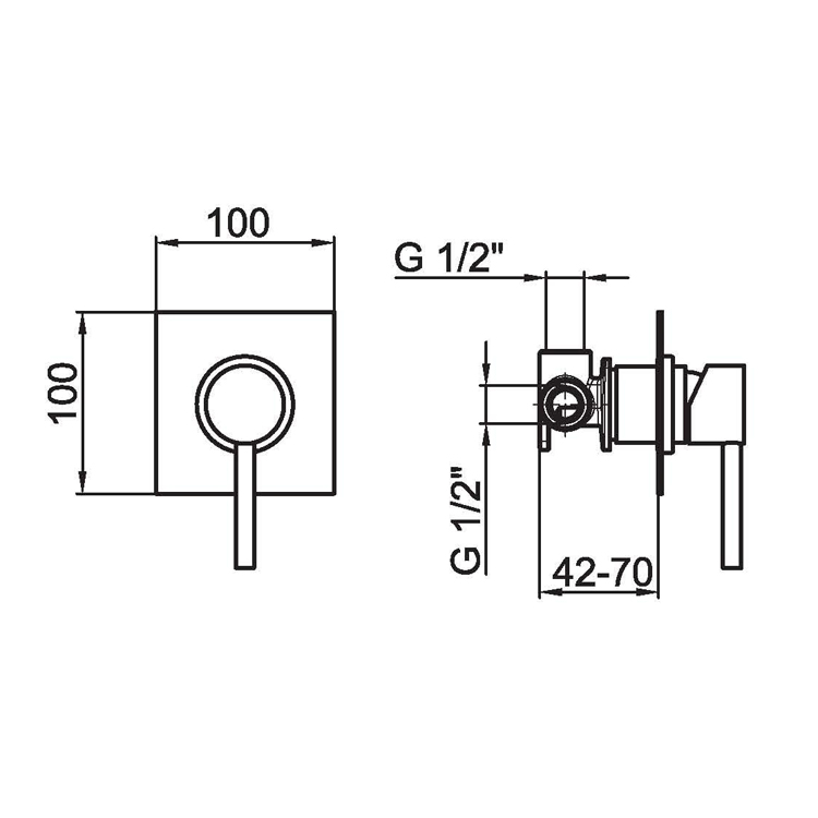 EL880101015 Смеситель для душа Webert Elio - Вид №1