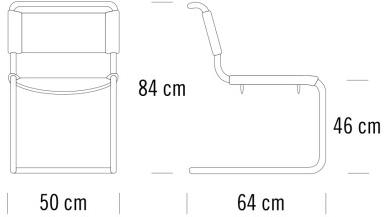 Thonet Консольное кресло из кожи S 33 sun-id-1416908 - Вид №1