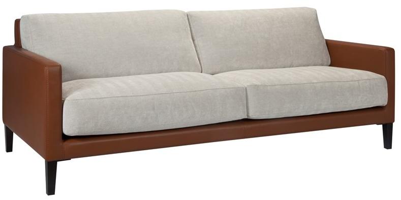 Duvivier Canapés 3-х местный диван из ткани и кожи со съемным чехлом sun-id-1383274 - Вид №1