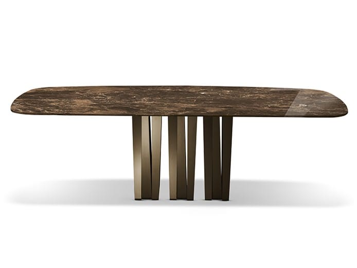 Прямоугольный мраморный стол с металлическим основанием EFORMA NARCISO ARCH-00015867 - Вид №1