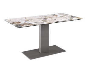 Прямоугольный керамический стол и основание из нержавеющей стали