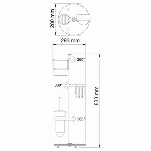 K-1256 Комбинированная напольная стойка WasserKRAFT  - Вид №2