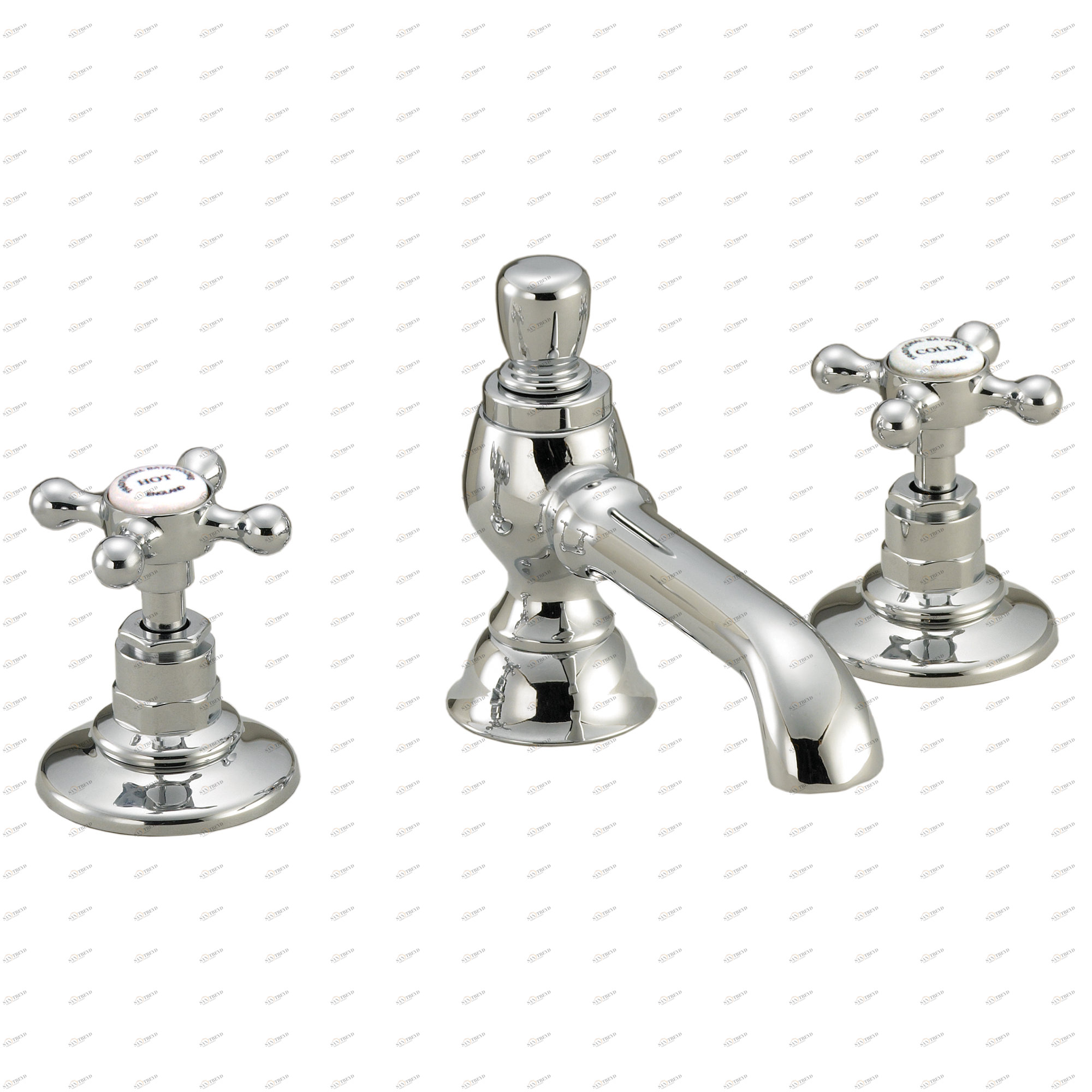 Traditional bathrooms ЛОНДОН смеситель для умывальника на 3 отверстия ЛАНГЛИ Tb490.614.nk LONDON