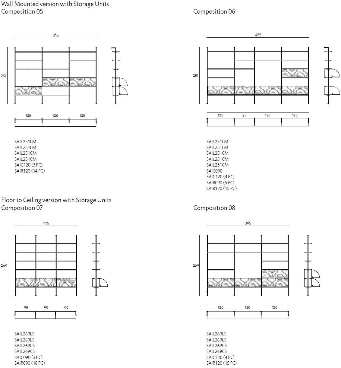 Living Divani Книжный шкаф с креплением от пола к потолку sun-id-1453219 - Вид №21