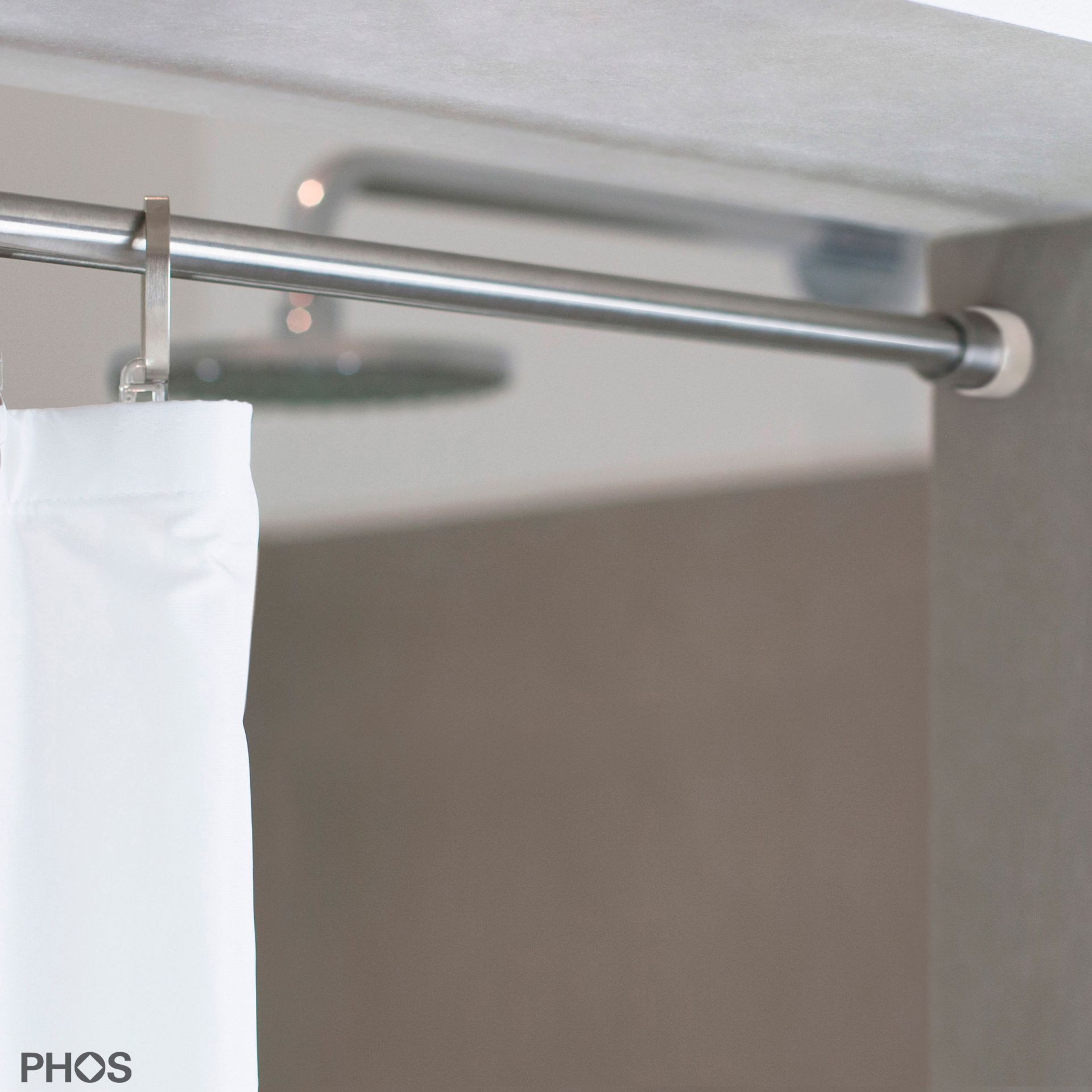 TKS20-2-W Зажим для занавесок для душа, 100 - 160 см. сделано, чтобы измерить. PHOS  - Вид №1