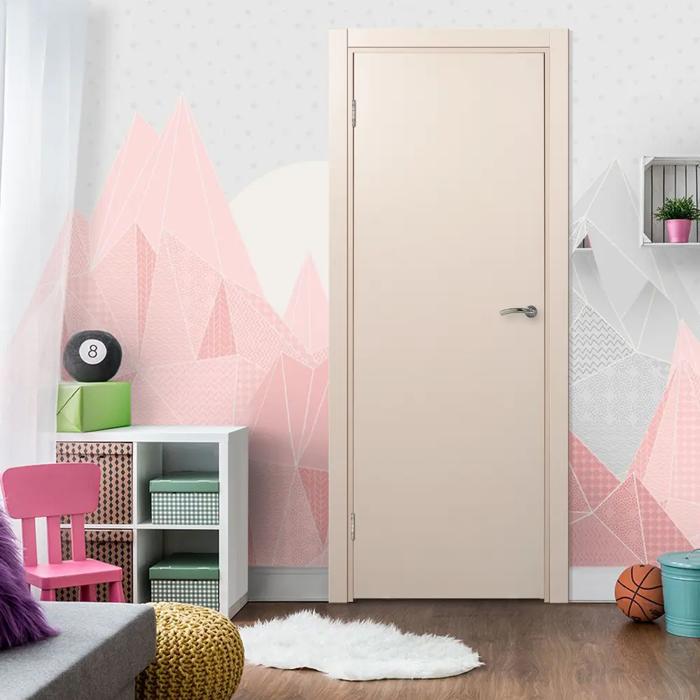 Блок дверной глухой ПВХ Крем 21-10 90x200 см (с замком и петлями) KAPELLI STLM-2081796 - Вид №5