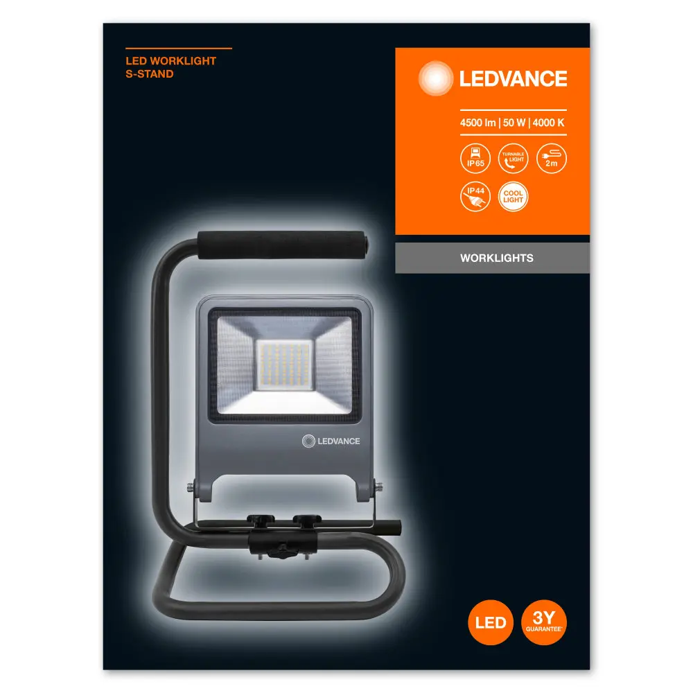 Прожектор светодиодный уличный Ledvance Work Light 50 Вт 4000K IP65 переносной, нейтральный белый свет STLM-2104202 - Вид №10