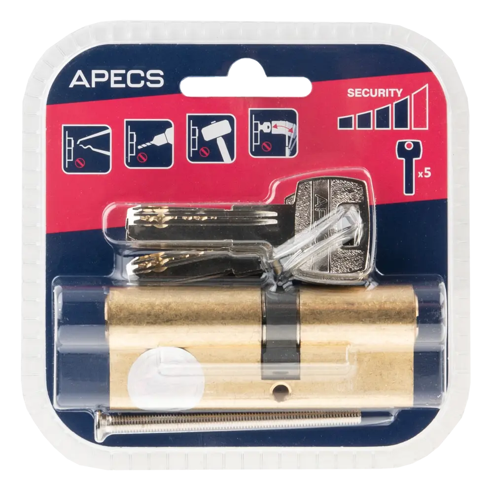 Цилиндровый механизм APECS Pro LM-80 с защитой от взлома 84168112 SM STLM-0894432 - Вид №3