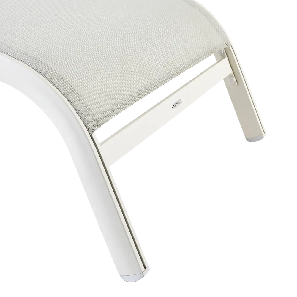 Шезлонг Naterial Lyra II 207x63x95 см алюминий/текстилен белый STLM-2136262 - Вид №8