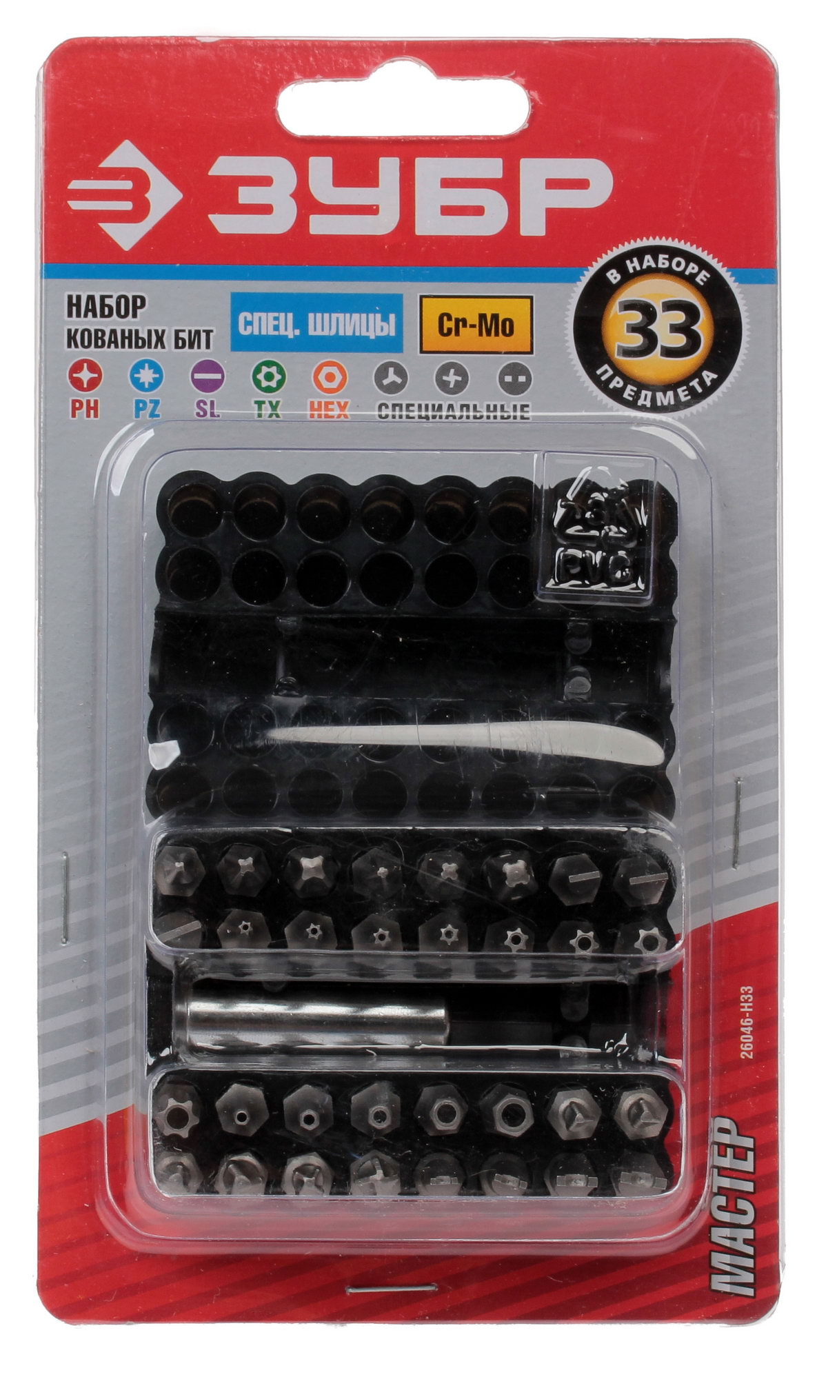 Набор бит ЗУБР 26046-H33 1065131 STDN-0043465
