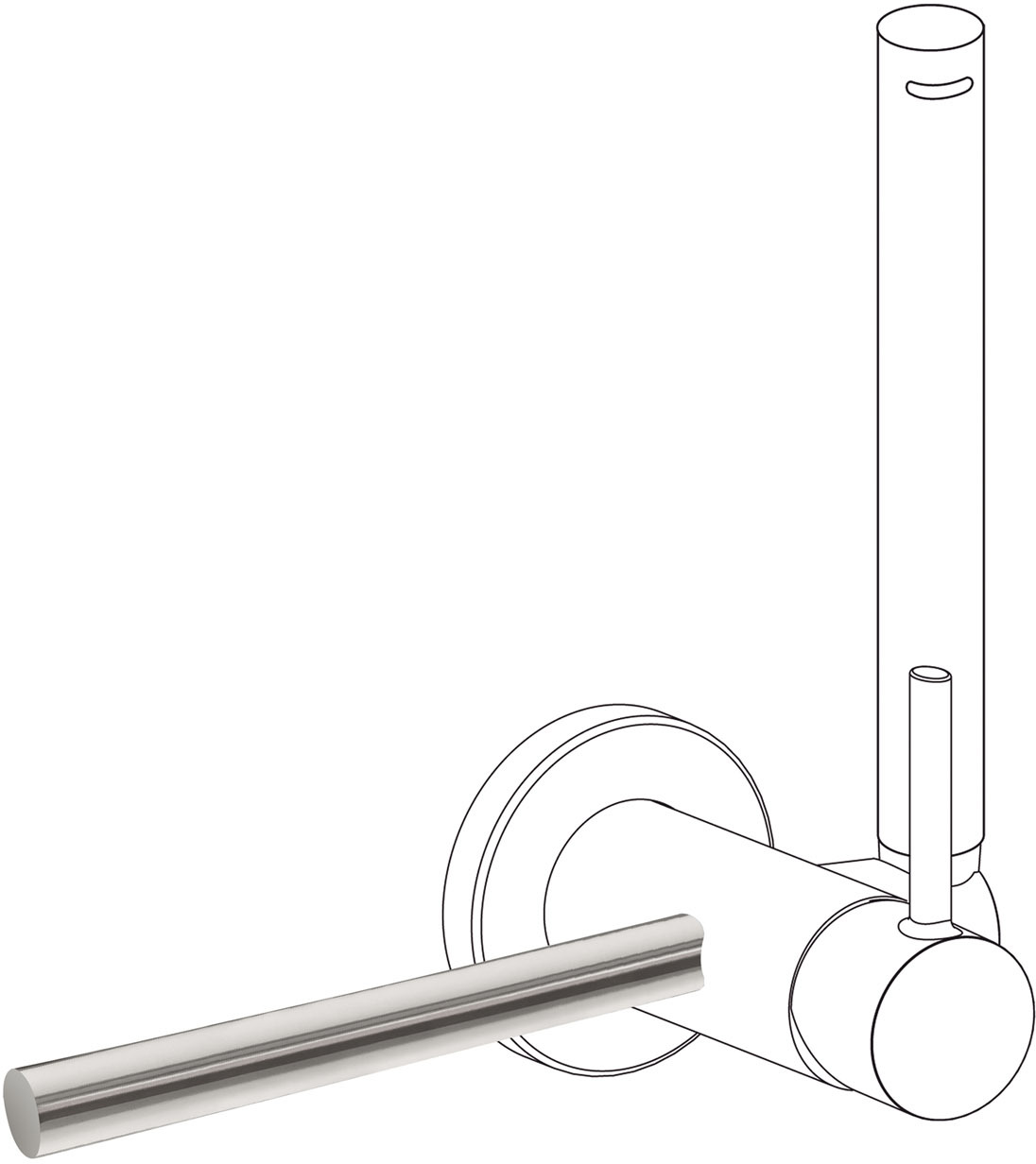 Аксессуар для полотенцесушителя для смесителя унитаза с душем-03412401AC TRES