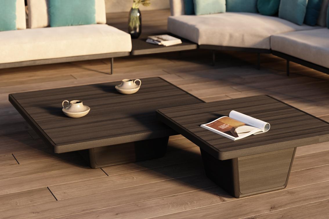 MNST1248 Журнальные столики, teak, матовый 79см x 79см Manutti Cobi  - Вид №3