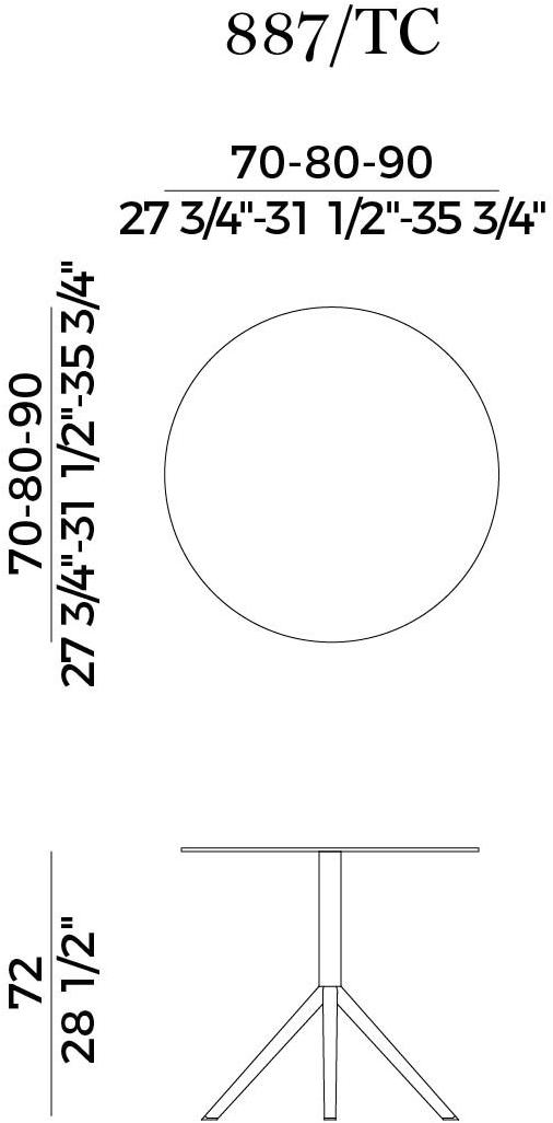 Potocco Круглый стол со складной столешницей Otx 887/tc - Вид №5