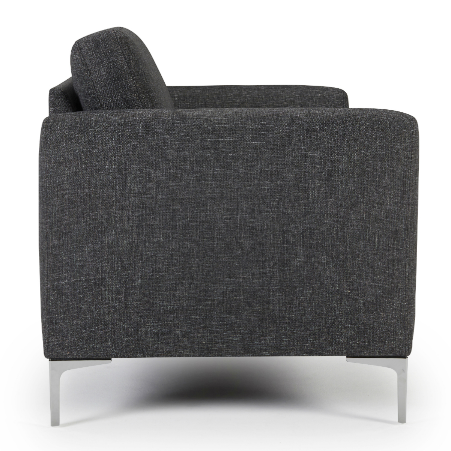 Диван двухместный Shea с хромированными ножками, темно-серый Kragelund 36402960248 - Вид №2