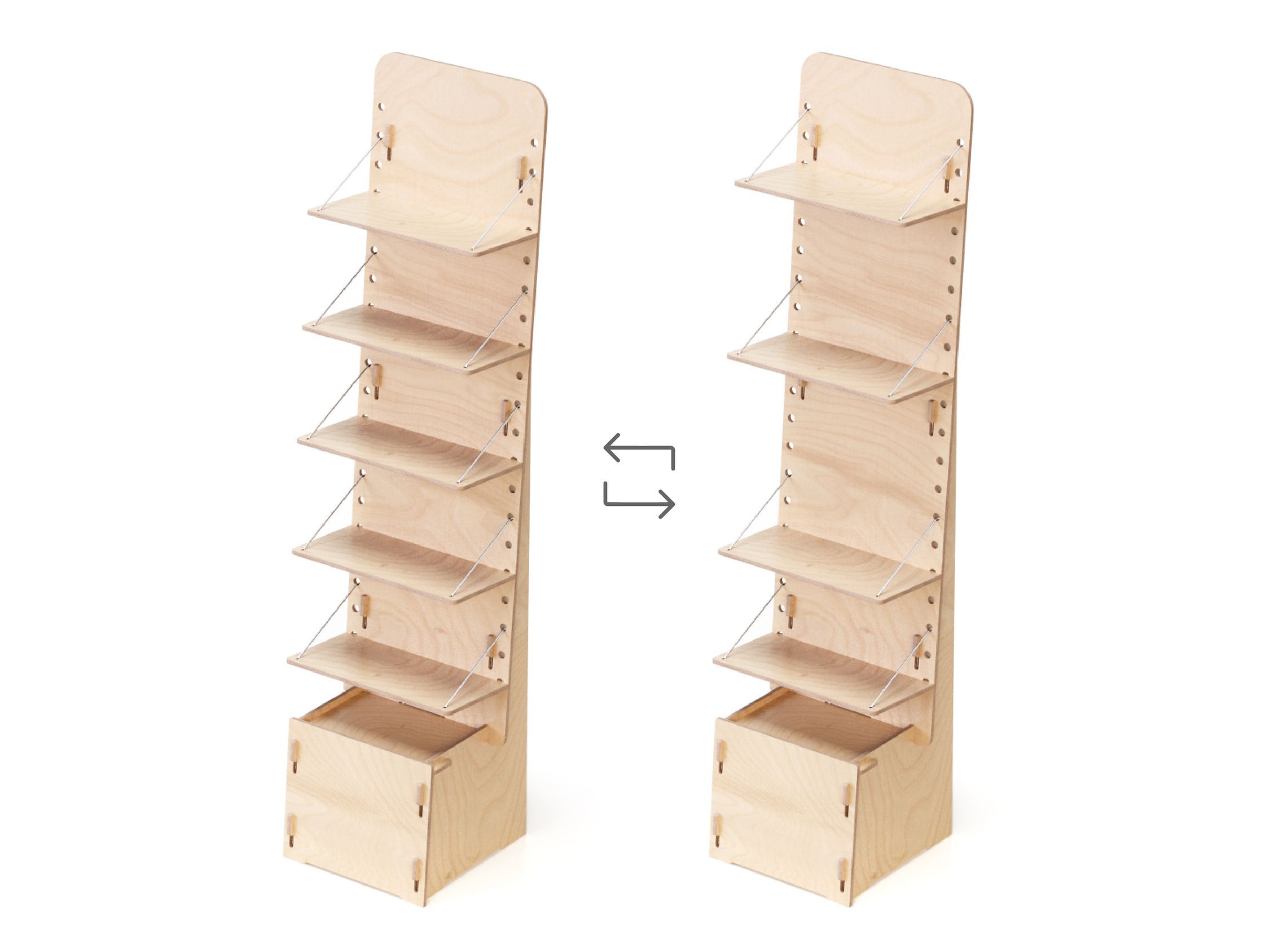 Деревянная напольная стойка дисплея Esposit экспоненты ARCH-00059105 - Вид №2