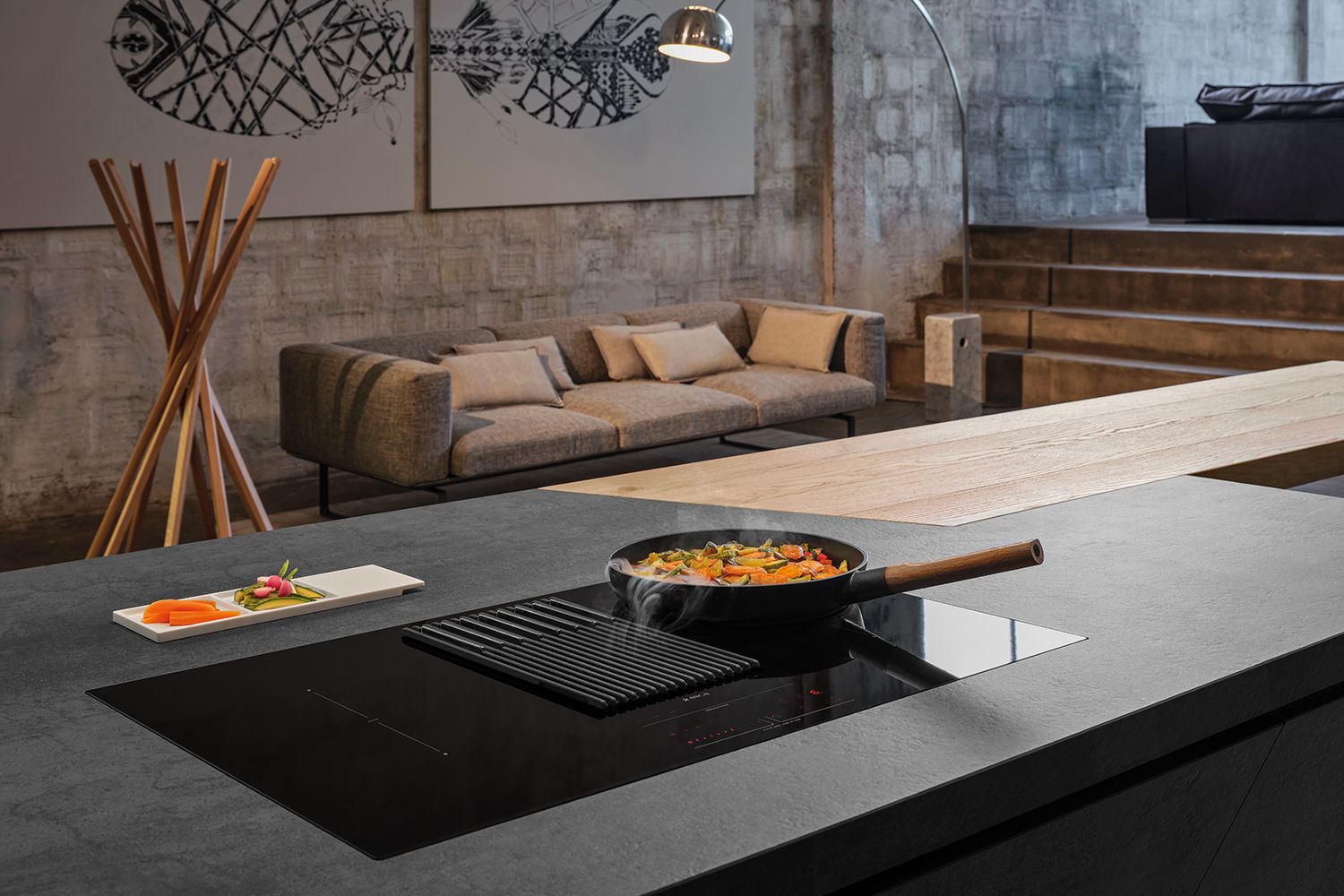 NIKOLATESLA LIBRA BL/F/83-PRF0147745 Индукционные варочные панели / индукционная, с вытяжкой, 900 м3/ч, черная Elica  - Вид №5