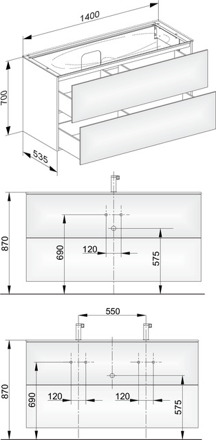 31362380000 Тумба под умывальник KEUCO Edition 11 - Вид №2