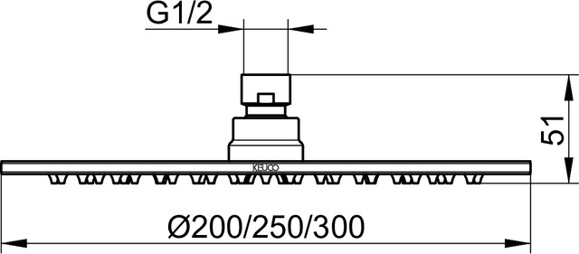 59986010201 Верхний душ KEUCO Brausen und Brausezubehör - Вид №2
