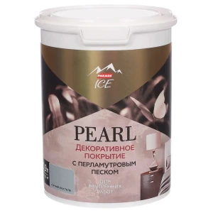 Декоративное покрытие Parade Ice Pearl с эффектом перламутрового песка цвет горный хрусталь 0.9 л
