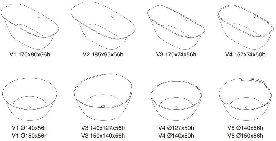 Hidrobox Круглая отдельно стоящая ванна Beta essential sun-id-1419250 - Вид №2