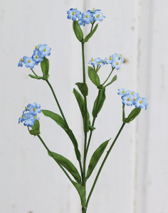2661 110 a2 Шелковая цветочная ветка Незабудка, 38 см, голубая H-andreas