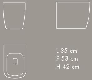 Приставной унитаз напольный Белый Nic Semplice Италия sun-id-1352227 - Вид №4