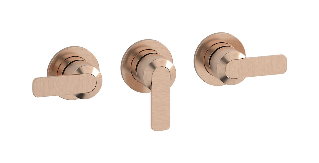 Встроенный смеситель для душа на 3 отверстия с двухходовым дивертером WE ARE IB c6410sr Brushed Rose Gold C-67