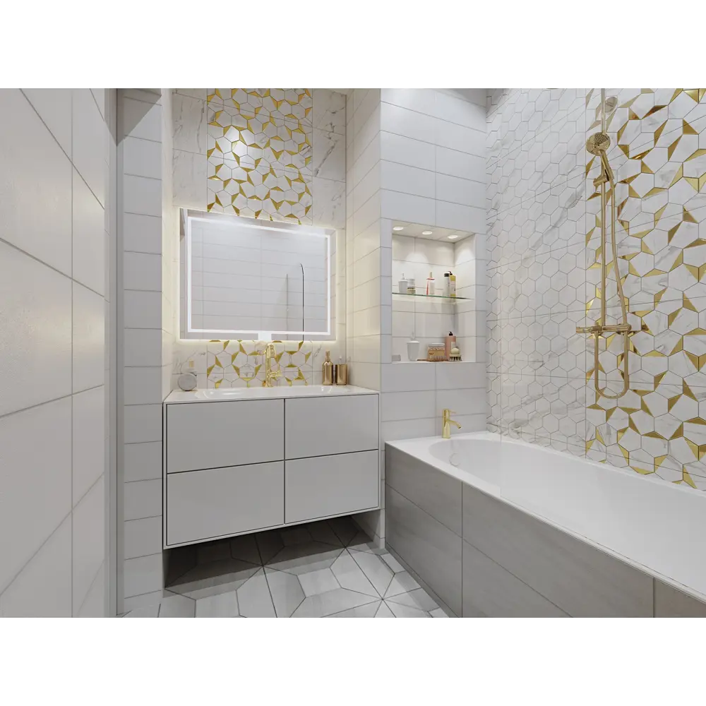 Плитка напольная Belani Stone Деко 41.8x41.8 см 1.4 м² цвет светло-серый 85514028 STLM-2074922  - Вид №2