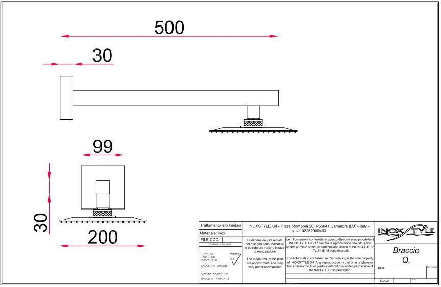 Inoxstyle Внешний душ из нержавеющей стали Ischia 09006 q - Вид №3