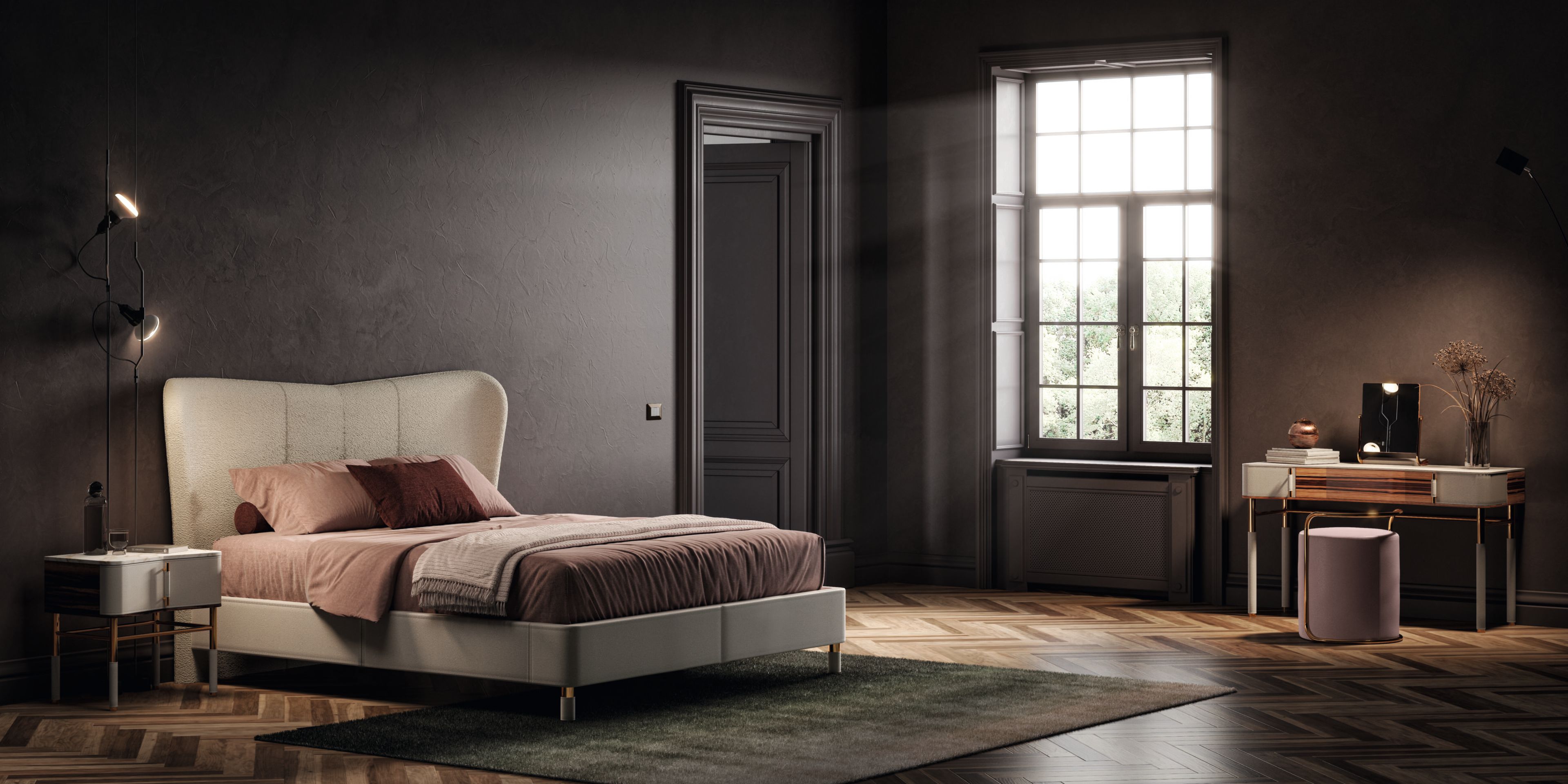 Круглый пуф из ткани или кожи Former In Italia LORD ARCH-00118488 - Вид №3