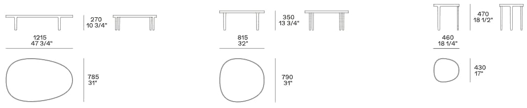 Садовый столик из окрашенной стали и каменной столешницы Poliform Mad Out ARCH-00121969 - Вид №5