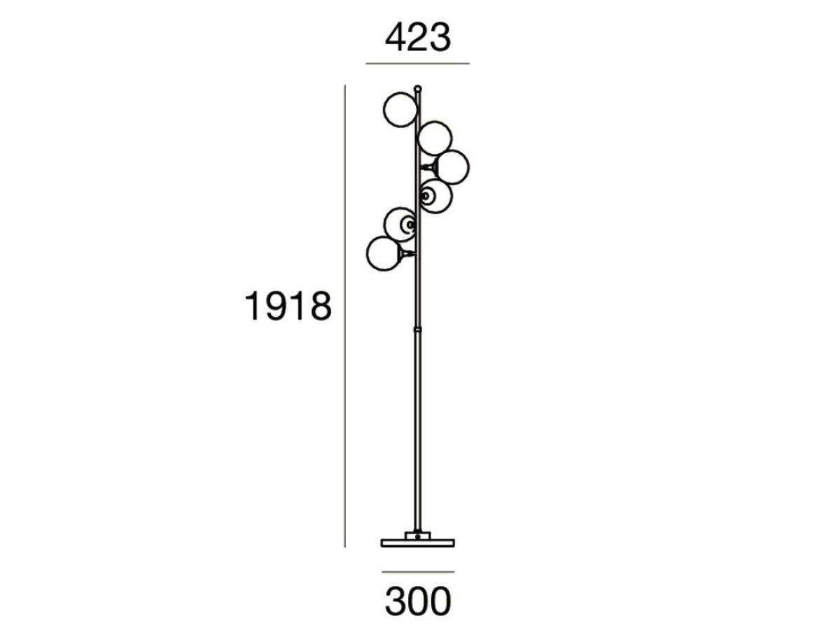 Торшер из стекла и металла Stilnovo Галактика ARCH-00045381 - Вид №5