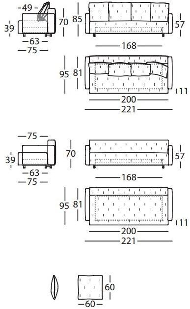 Sancal Диван-кровать из ткани sun-id-1405711 - Вид №5