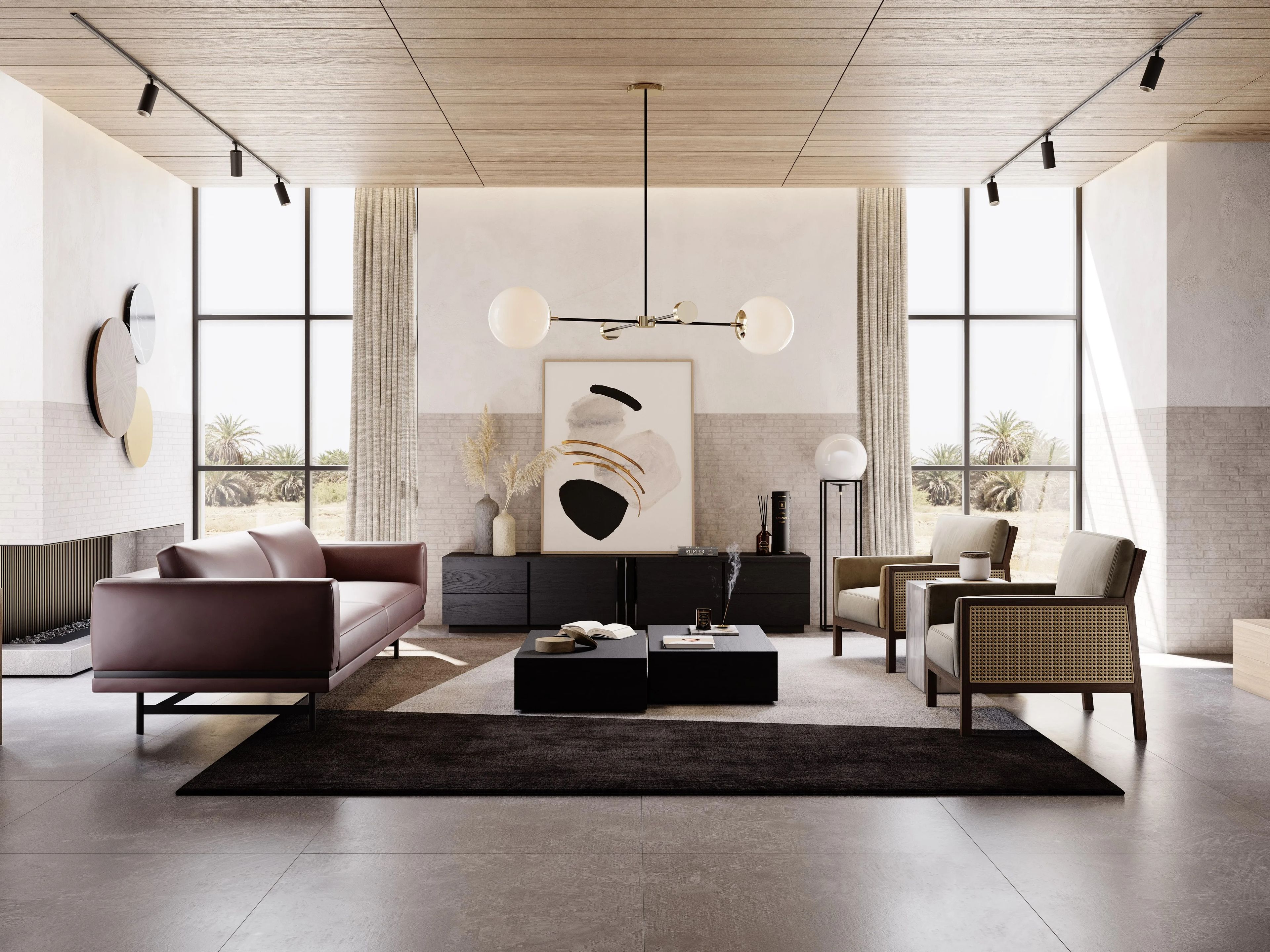 Подвесной светильник из нержавеющей стали и стекла Laskasas JANIS ARCH-00137299 - Вид №4