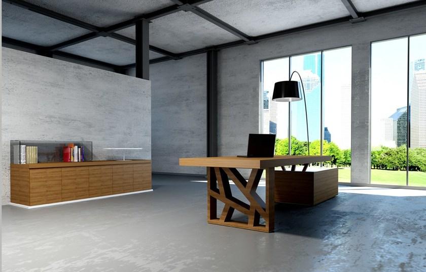 Tuna Ofis Рабочий стол со встроенной полкой Float sun-id-1464828 - Вид №3