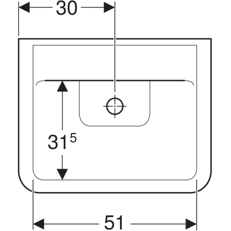 225155000 Накладная раковина Geberit Renova Plan Geberit  - Вид №13