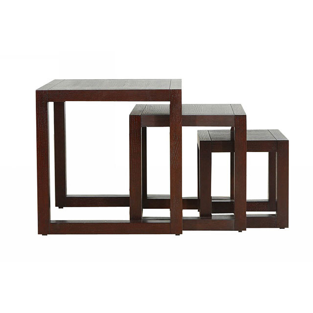 Приставной столик квадратный венге Lago Maggiore, 3 штуки PUSHA PUSHA 062861 Венге;черный  - Вид №2