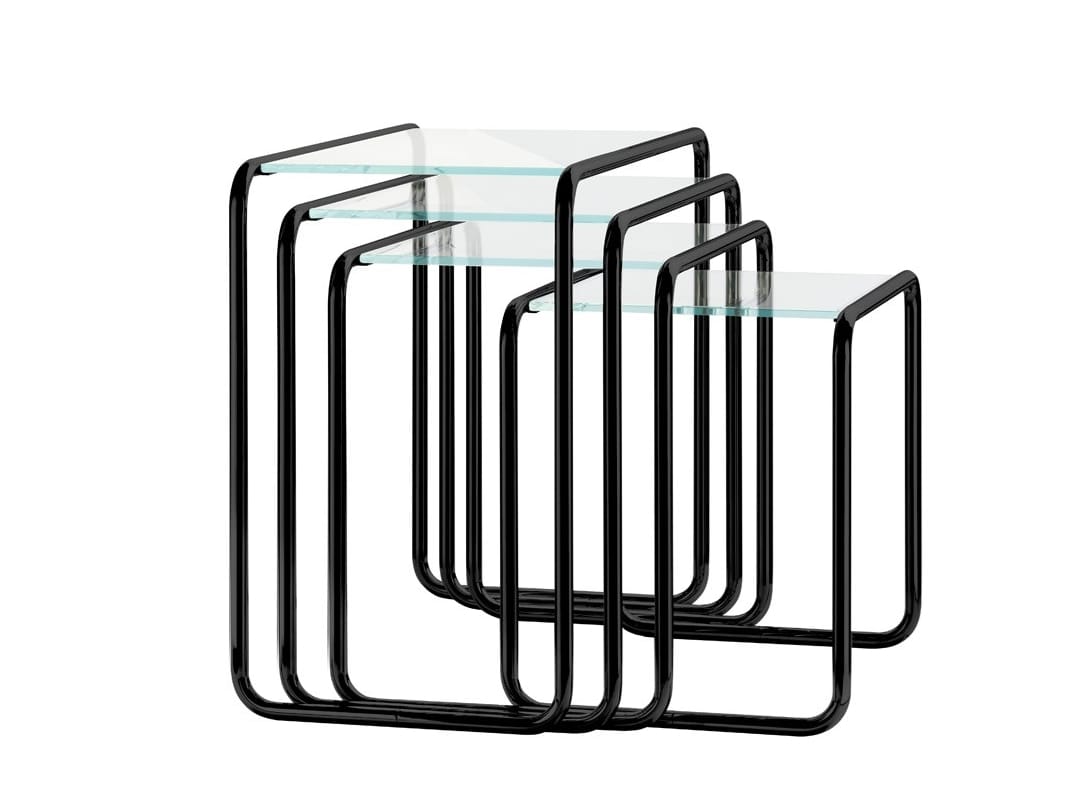 Стальной и стеклянный садовый столик THONET B 9 ARCH-00152494