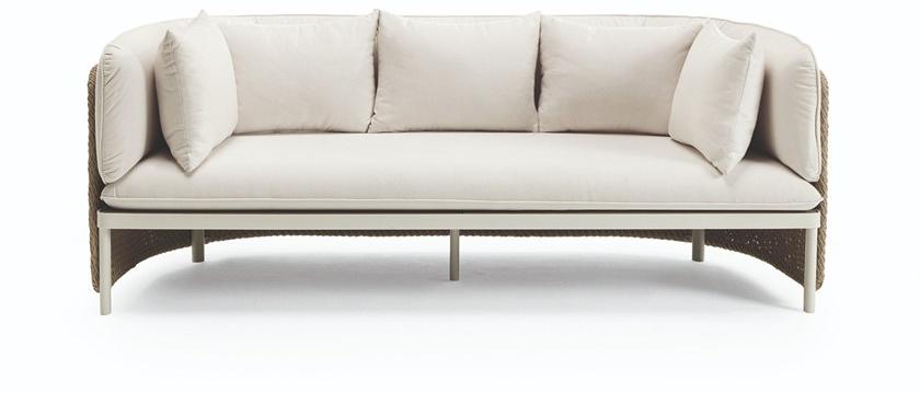 Ethimo 3-х местный тканевый садовый диван Esedra Esd3ban - Вид №1