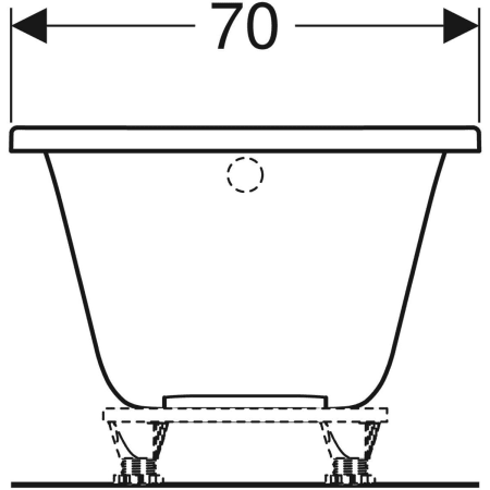 554.201.01.1 Ванна прямоугольная Geberit Renova Geberit  - Вид №9